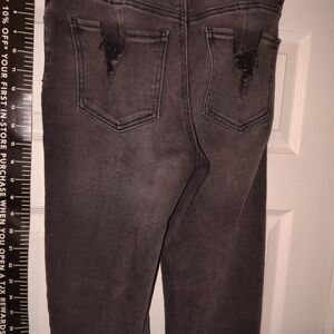 Women's Black Jeans By Kendall And Kylie Distressed Sz. 5 / 27 Stretch Denim